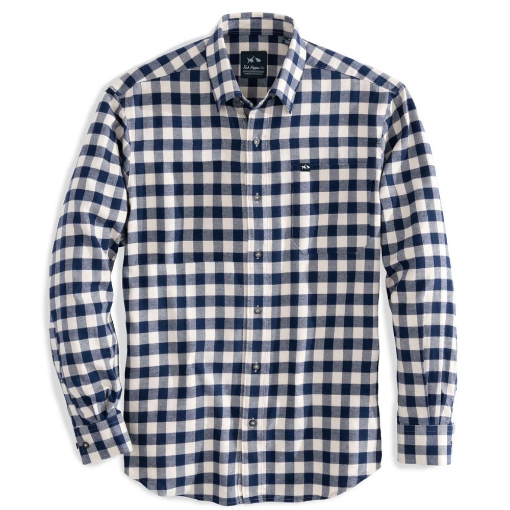 Men’s medium Fish Hippie Co. broadmarsh flannel